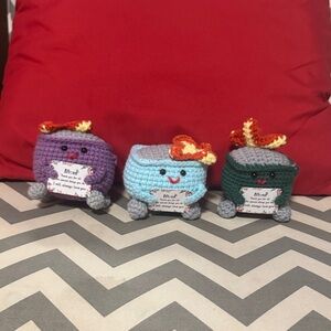 ***2/$15*** Cute Crocheted Plush Toys with Bows
